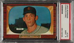 1955 Bowman #133 Charles King PSA MINT 9 - Highest Graded!