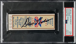 1985 All-Star Workout Ticket Stub Signed by Dave Parker PSA FAIR 1.5 with GEM MINT 10 Signature - Dave Parker First Home Run Derby Winner