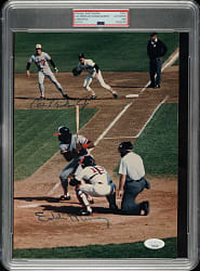 1986 Cal Ripken Jr. and Eddie Murray Original Karen Peck Photograph PSA/DNA Type I with NM-MT 8 Signature