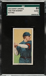 1909-1911 T206 White Border Tom Downey Batting SGC EX/NM 80