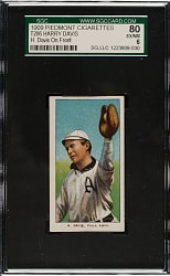 1909-1911 T206 White Border Harry Davis (H. Davis on Front) SGC EX/NM 80