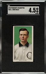 1909-1911 T206 White Border J. Ross Helm Southern Leaguer SGC VG/EX+ 4.5