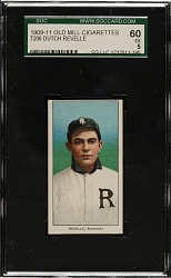 1909-1911 T206 White Border Dutch Revelle Southern Leaguer SGC EX 60 - Old Mill Back