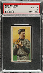 1909-1911 T206 White Border Addie Joss Pitching PSA VG-EX 4 - Tolstoi Back