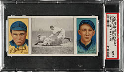 1912 T202 Hassan Triple Folder "Grant Gets His Man" Grant/Hoblitzel PSA NM 7