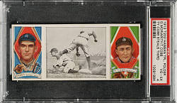 1912 T202 Hassan Triple Folder "Ty Cobb Steals Third" Ty Cobb/Moriarty PSA VG-EX 4