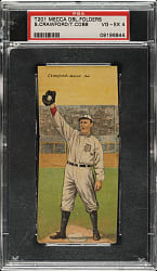 1911 T201 Mecca Double Folders Ty Cobb/Sam Crawford PSA VG-EX 4