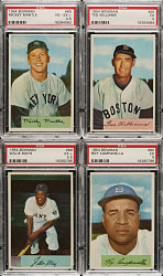 1954 Bowman Near-Complete Master Set (260/265) Including #66 Ted Williams PSA EX 5
