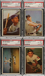 1953 Bowman Color Complete Set (160) Including #59 Mickey Mantle PSA VG-EX 4