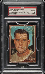 1962 Topps Third Series Unopened Cello Pack PSA MINT 9 - Robin Roberts on Top and Mickey Mantle Series