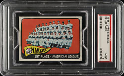 1965 Topps Seventh Series Unopened Cello Pack PSA MINT 9 - New York Yankees Team on Top