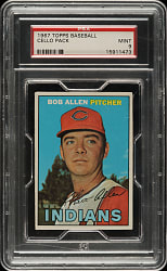 1967 Topps First Series Unopened Cello Pack PSA MINT 9