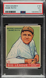 1933 R319 Goudey #181 Babe Ruth PSA VG+ 3.5