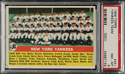 1956 Topps #251 New York Yankees Team PSA NM-MT 8