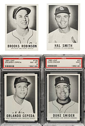 High-Grade 1960 Leaf Complete Set (144) Plus Two Variations Including Hal Smith Team Blackened Out