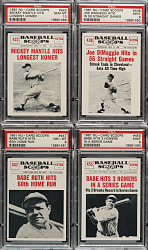 High-Grade 1961 Nu-Card "Baseball Scoops" Complete Set (80) Including #422 Mickey Mantle Hits Longest Homer PSA GEM MINT 10