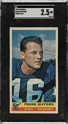 1959 Bazooka Football Frank Gifford SGC GOOD+ 2.5