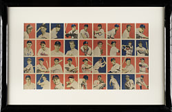 1949 Bowman Uncut Sheet (36 Cards) Including Stan Musial, Warren Spahn, and George Kell Rookie