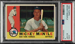 1960 Topps #350 Mickey Mantle PSA EX-MT 6