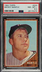 1962 Topps #200 Mickey Mantle PSA NM-MT+ 8.5