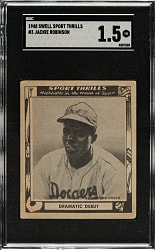 1948 Swell Bubble Gum Sport Thrills #3 Jackie Robinson SGC FAIR 1.5