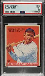 1933 R319 Goudey #149 Babe Ruth PSA VG+ 3.5