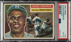 1956 Topps #30 Jackie Robinson White Back PSA VG-EX 4