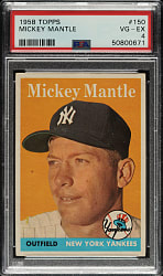 1958 Topps #150 Mickey Mantle PSA VG-EX 4