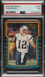 2000 Bowman Football #236 Tom Brady Rookie PSA NM 7