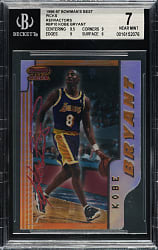 1996-1997 Bowman's Best Picks Basketball #BP10 Kobe Bryant Rookie Refractor BGS NM 7