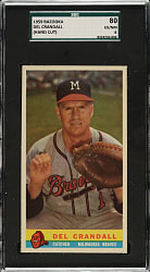 1959 Bazooka Del Crandall Short Print SGC EX/NM 80