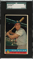 1959 Bazooka Ken Boyer Short Print SGC VG 40