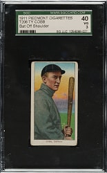 1909-1911 T206 White Border Ty Cobb Bat Off Shoulder SGC VG 40