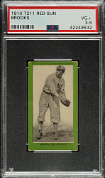 1910 T211 Red Sun Cigarettes Charles Brooks PSA VG+ 3.5