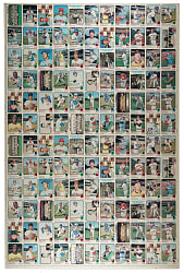 1973 Topps Third Series Uncut Sheet (132 Cards) Including Two Mays, Two Carew, Two Kaline, and Two Perez