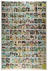 1974 Topps Uncut Sheet (132 Cards) Including Bench, Ryan, Carew, and Carlton