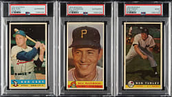 1959 Bazooka PSA-Graded Trio: Cerv, Mazeroski, and Turley