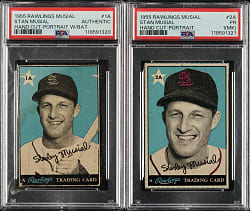 1955 Rawlings Stan Musial Glove Box PSA-Graded Pair