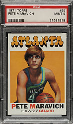 1971-1972 Topps Basketball #55 Pete Maravich PSA MINT 9