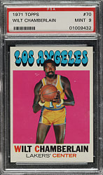 1971-1972 Topps Basketball #70 Wilt Chamberlain PSA MINT 9