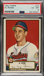1952 Topps #10 Al Rosen PSA EX-MT 6