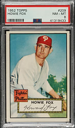 1952 Topps #209 Howie Fox PSA NM-MT 8