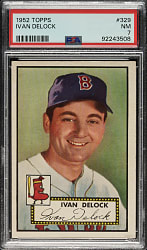 1952 Topps #329 Ivan Delock High Number PSA NM 7