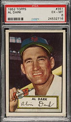 1952 Topps #351 Al Dark High Number PSA EX-MT 6