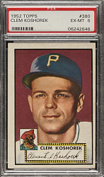 1952 Topps #380 Clem Koshorek High Number PSA EX-MT 6