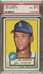 1952 Topps #301 Joe Astroth PSA EX-MT 6