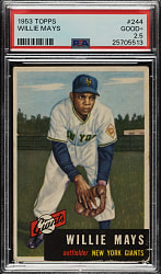 1953 Topps #244 Willie Mays PSA GOOD+ 2.5