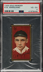 1911 T205 Gold Border Rube Marquard PSA VG-EX 4 - American Beauty Back
