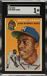 1954 Topps #128 Hank Aaron Rookie SGC POOR 1