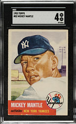 1953 Topps #82 Mickey Mantle SGC VG/EX 4